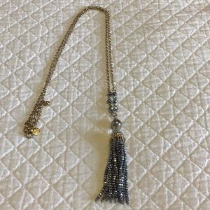 Talbots two-toned tassel necklace
